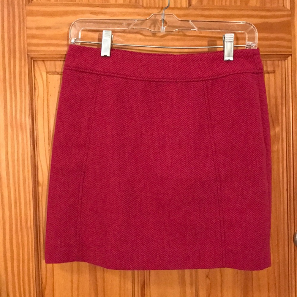 H&M Herringbone Pink Mini Skirt
